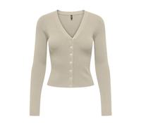 Only, Femme, Pulls, Beige, Taille: 40 FR Cardigan à Manches Longues Boutonné et Col en V