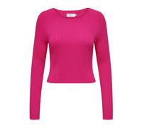 Only, Femme, Pulls, Rose, Taille: 40 FR Haut Court en Tricot Côtelé