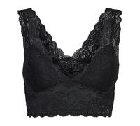 Only, Femme, Tops, Noir, Taille: 36 FR Top noir sans manches à col en V plongeant