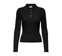 Only, Femme, Tops, Noir, Taille: 44 FR Polo en Maille Douce