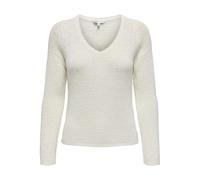 ONLY Femme V-Neck Onlgeena L/S Col en V KNT Nca, Cloud Dancer, M EU