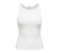Only - Filiz Stone Tank Top - Femme - Tops - Blanc - Taille: 40 FR