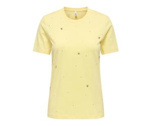 Only - Filizza Life S/S Top Box - Femme - Tops - Jaune - Taille: 40 FR
