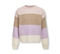 Only Fille Kogsandy L/S Pull À Rayures KNT Noos Sweater, Rose Sépia., 134-140 EU
