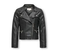 Only Fille KONFREYA Faux Biker OTW Noos Blouson en Simili-Cuir, Noir, 128
