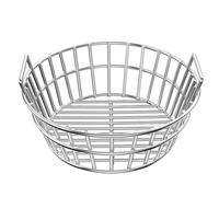 only fire MiniMax #8567 Panier à cendres en acier inoxydable avec poignées, accessoires de cuisson pour une meilleure circulation de l'air, compatible avec les grills Big Green Egg en céramique