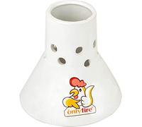 only fire Rôtissoire à Poulet en Céramique, Support de Poulet pour Canette de Bière, Gril à Poulet avec Récipient à Arôme, Accessoires de Cuisson pour Grill Four ou Fumoir
