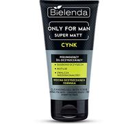 ONLY FOR MEN SUPER MAT Cleansing/Peeling/Face Scrub Gel 150 ml by Bielenda - Deeply Cleanses, Refreshes and Exfoliates the Skin, Removes Impurities and Unclogs Pores