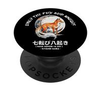 Only Fox God Knows. Nana korobi Ya oki. Fall Seven Times PopSockets PopGrip Adhésif