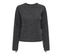 ONLY Fringe Top JRS Onljake Life L/S Haut à Franges, Noir, XL Femmes