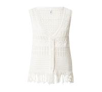 ONLY Onlalix Life SL Fringe Waistcoat KNT, Ecru, XS Femmes