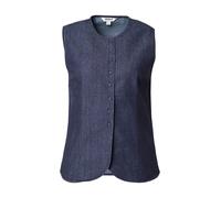 Only - Gilet sans Manches Boutonné à Col Rond - Femme - Vestes - Bleu - Taille: 40 FR