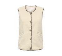 ONLY Gilet 'ONLBaby' crème / noisette / noir, Taille XL