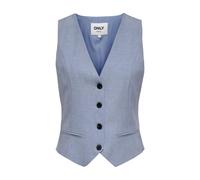 Only - Gilet sans manches à col en V plongeant - Femme - Vestes - Bleu - Taille: 30 FR