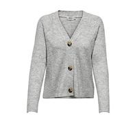 ONLY ONLCAROL L/S Cardigan KNT Noos, Gris Clair chiné, M Femme