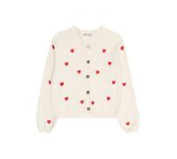 ONLY GIRLS Cardigan 'KOGDana' crème / rouge, Taille 158-164