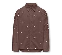 ONLY GIRLS Chemisier 'KOGNew' marron / blanc, Taille 152