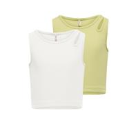 ONLY GIRLS Haut 'KOGNESSA' pomme / blanc, Taille 110-116