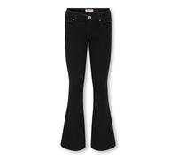 ONLY Kogroyal Life Reg Flared Pim600 Noos Fille Jeans baggy, Jean Noir, 128