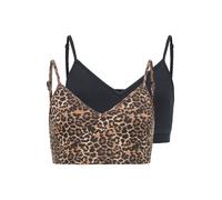 ONLY GIRLS Maillot de corps 'KOGLOLA' beige / marron / noir, Taille 146-152