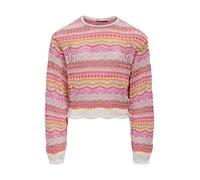 ONLY GIRLS Pull-over 'KOGLOUISE' bleu pastel / jaune foncé / rose, Taille 134-140