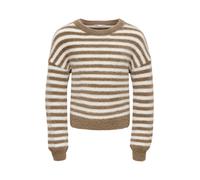 ONLY GIRLS Pull-over marron / blanc, Taille 110-116