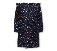 ONLY GIRLS Robe 'KMGAstrid' bleu clair / bleu foncé / orange / blanc, Taille 104