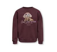 ONLY GIRLS Sweat-shirt 'KOGBILA' marron / chocolat / rosé / rouge sang, Taille 146-152