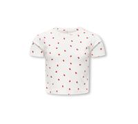 ONLY GIRLS T-Shirt 'KOGBella' rouge / blanc, Taille 110-116