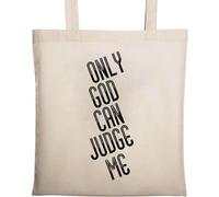 Only God Can Judge Me Sac fourre-tout en coton écologique Beige