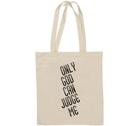 Only God Can Judge Me Sac fourre-tout en coton naturel Blanc
