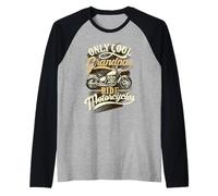 Only Grandpas Ride Motorcycles Phrase pour Les Grand-père Manche Raglan