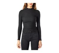 Only - Haut Noir à Col Montant Côtelé - Femme - Pulls - Noir - Taille: 44 FR