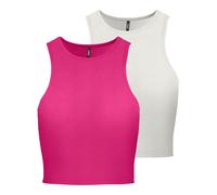 ONLY Haut 'ONLBelia' framboise / blanc, Taille XXL