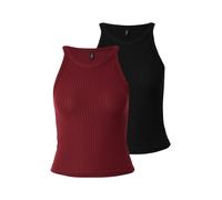 ONLY Haut 'ONLEMMA' lie de vin / noir, Taille XL