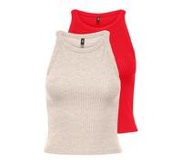 ONLY Haut 'ONLEMMA' pierre / rouge, Taille M