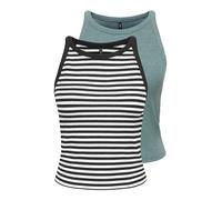 ONLY Haut 'ONLEMMA' vert pastel / noir / blanc, Taille XS