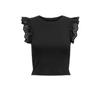 Only Lace Detail Top Onlmathilda JRS Noos Haut en Dentelle Taille S/L, Noir, XL Femmes