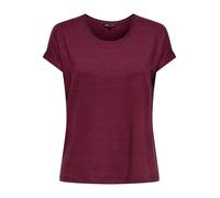 ONLY Onlmoster S/S O-Neck Top Noos JRS Haut avec col Rond Normal et Manches Courtes, Bordeaux, XS Femmes
