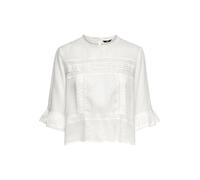 ONLY Haut pour Femme, Coupe Normale, col Rond, Coupe de Bras volumineuse, Cloud Dancer, 38