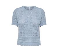 ONLY Onlelke Life SS Structure O-Neck KNT Nca, Gris, M Femmes