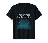 Only Here for the Credits Cinema Nouveauté Popcorn T-Shirt