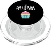 Only Here for The Cup Cakes Funny Cute Pastel Cup Cake Meme PopSockets PopGrip pour MagSafe