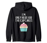 Only Here for The Cup Cakes Funny Cute Pastel Cup Cake Meme Sweat à Capuche