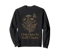 Only Here to Sniff Chairs Botanical Line Art Sweatshirt