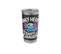 Only Here To Sniff Chairs Funny Axolotl Brush Weirdcore Men Gobelet isotherme en acier inoxydable double paroi