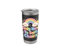 Only Here To Sniff Chairs Pastel Rainbow Cloud Gobelet isotherme en acier inoxydable double paroi
