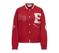 ONLY Jacket Onlchara Veste de Baseball L/S XT PNT, Rouge High Risk, M Femmes