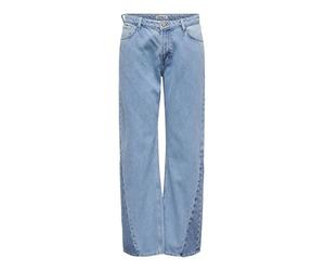 ONLY Jean à Coupe Large ONLCOBAIN Taille Moyenne Wide Leg Fit Jeans