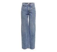 ONLY Jean à Coupe Large ONLHOPE Taille Haute Wide Leg Fit Jeans Light Blue Denim 30 34 Light Blue Denim (US) 30 / L34